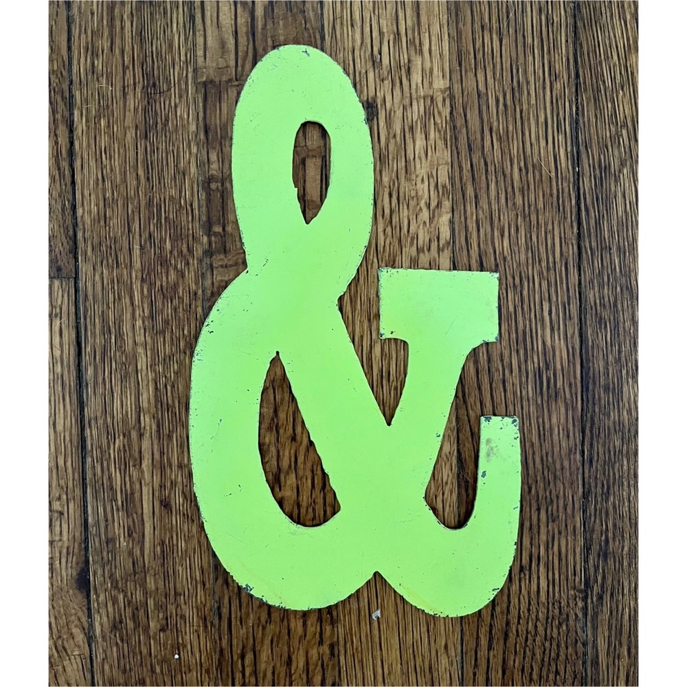 Vintage Metal Letter & (and)